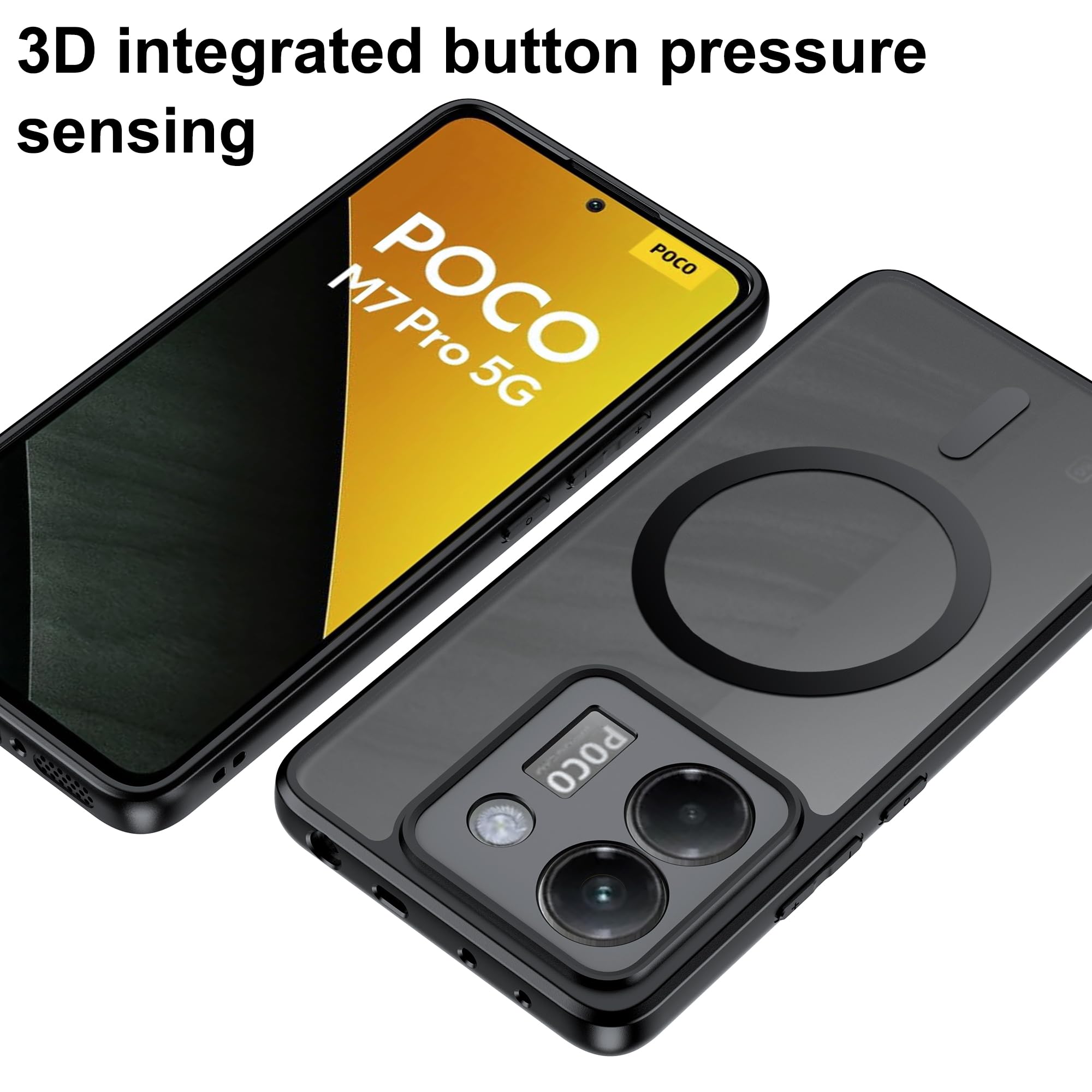 Effcotuo Magnetic Case for Xiaomi Poco M7 Pro 5G Case with MagSafe